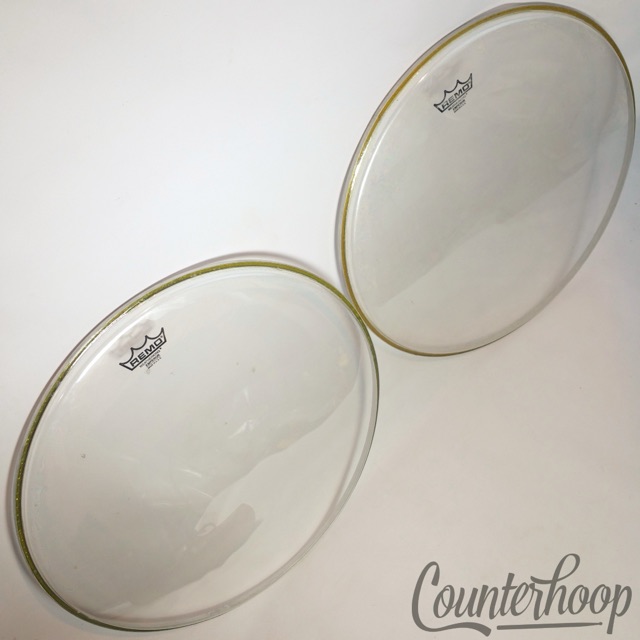 Remo 2x 18" Emperor Floor Tom Drum Heads Weatherking Batter/Resonant Clear USA* — main photograph