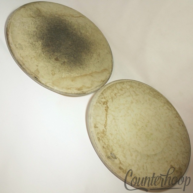 Gretsch Permatone 2x 18" Floor Tom/Bass Drum Heads Vintage 60s Coated RB USA* — main photograph