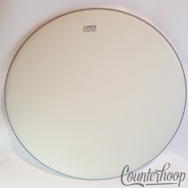 Gretsch 18" White Coated Bass Drum/Floor Tom Batter Head Permatone Vintage 60s* — main photograph