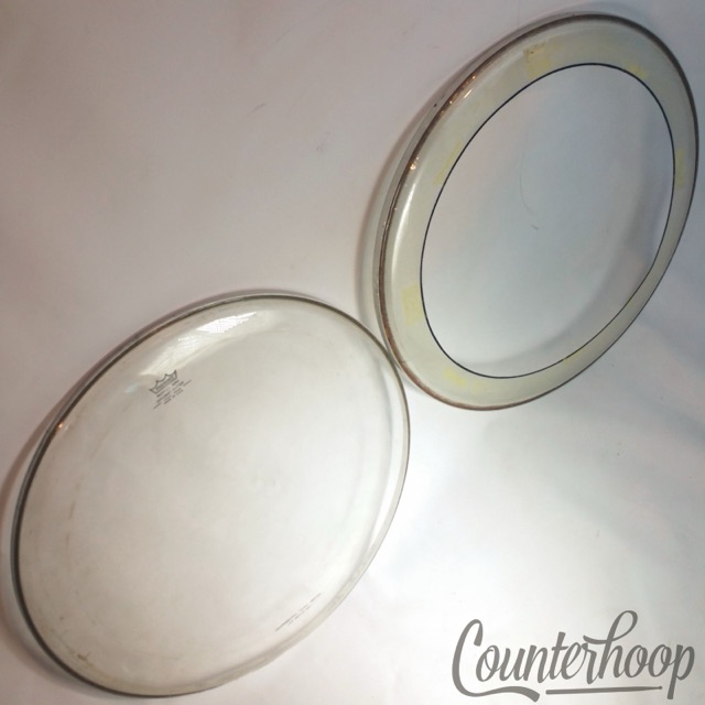 Remo 2x 18" Floor Tom Drum Heads Lot Emperor+Diplomat Batter Weather King USA* — main photograph