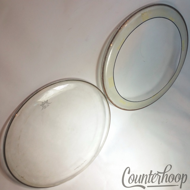 Remo 2x 18" Floor Tom Drum Heads Lot Emperor+Diplomat Batter Weather King USA* — main photograph
