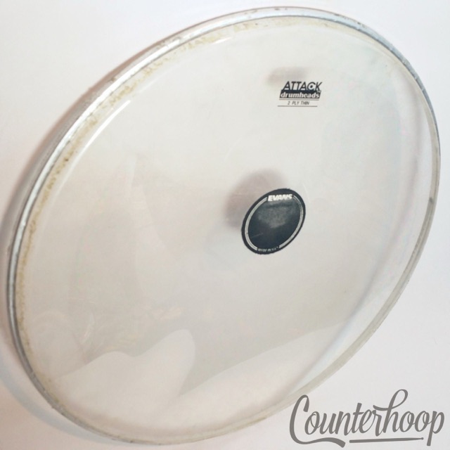 Attack 16"Floor Tom Drum Head 2-Ply Thin Batter Clear Evans Patch Made In USA* — main photograph