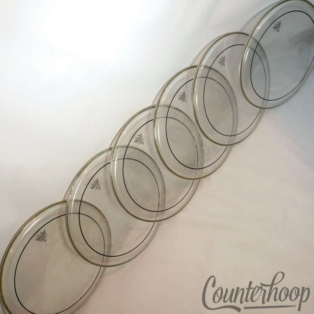 Remo 6x 16" Floor Tom Drum Heads Pinstripe Weatherking Clear USA Batter Lot* — main photograph
