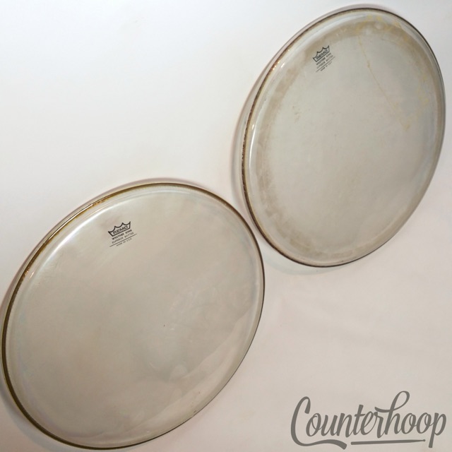 Remo 2x 16" Floor Tom Drum Heads Clear Emperor Batter Weather King Made In USA* — main photograph