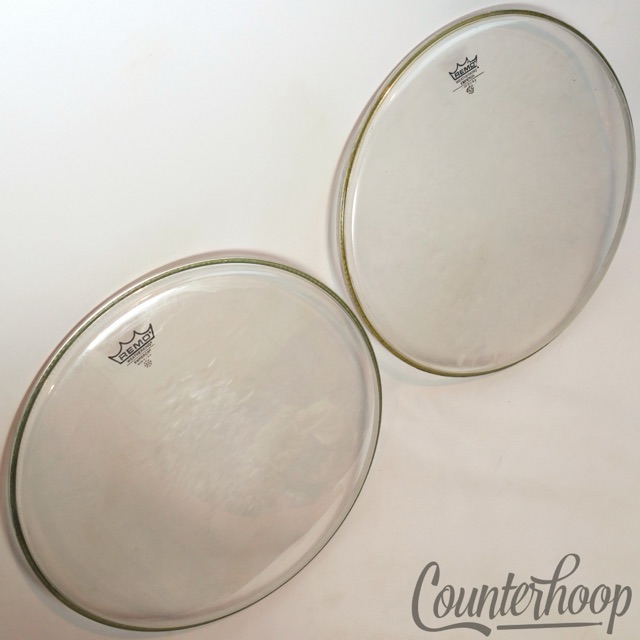 Remo 2x 16" Floor Tom Drum Heads Clear Emperor Weatherking Batter Made In USA* — main photograph