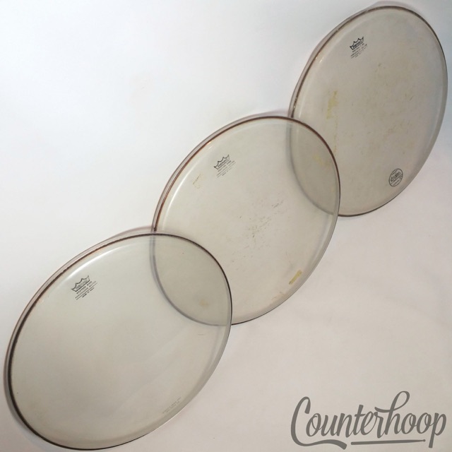 Remo 3x 16" Floor Tom Drum Heads Ambassador Batter Clear Weather King USA* — main photograph