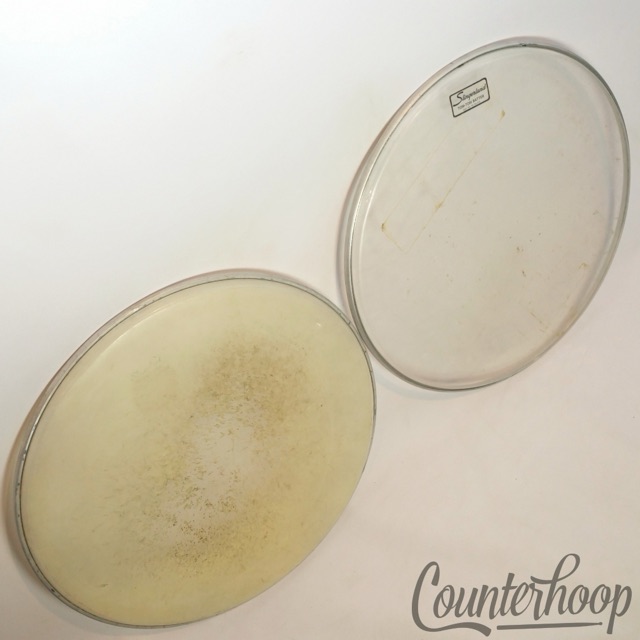 Slingerland 2x 60s 16" Floor Tom Drum Heads Sound King Coated/Clear Batter+Reso — main photograph