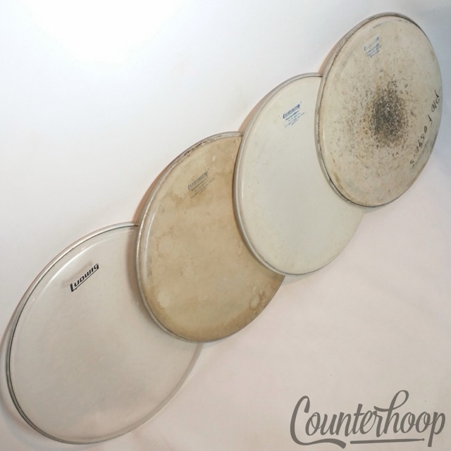Ludwig 4x 16" Floor Tom Drum Heads 70s db-750/1000 Medium/Heavy Vintage USA* — main photograph