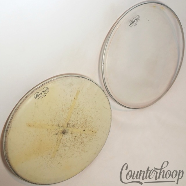 Ludwig 2x 16" Floor Tom Drum Heads 60s Cloud Logo Weather Master Heavy/Tom Tom — main photograph