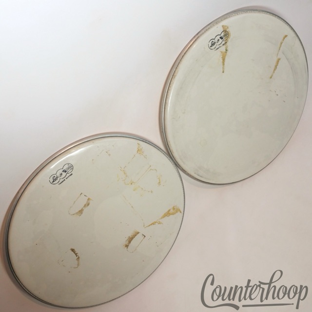 Ludwig 2x 16" Floor Tom Drum Heads 60s Cloud Logo Weather Master Parade Batter* — main photograph