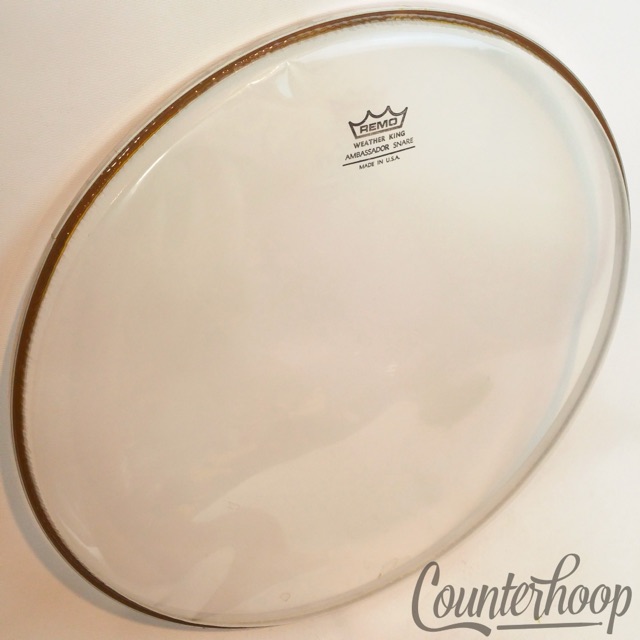 Remo 15" Snare Drum Resonant Side Head Ambassador Snare Weather King USA Clear* — main photograph