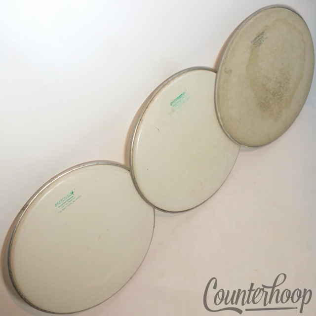 Ludwig 3x 15" Snare/Tom Drum Heads 70s Vintage db-1000/750 WeatherMaster USA* — main photograph