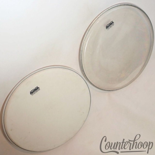 Attack Drumheads 14" Snare/Tom Drum Heads 1Ply No Overtone+2Ply Med.Thin USA* — main photograph