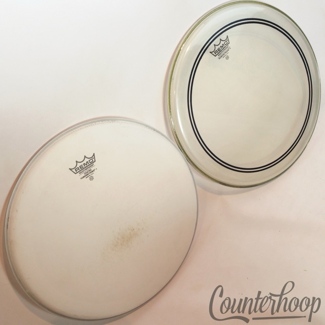 Remo 2x 14" Drum Heads Coated Powerstroke 4 Snare/Tom Batter+Clear 3 Weatherking — main photograph