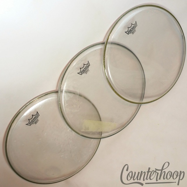 Remo 3x 14" Snare/Tom Drum Heads Emperor Clear Weatherking Batter USA* — main photograph