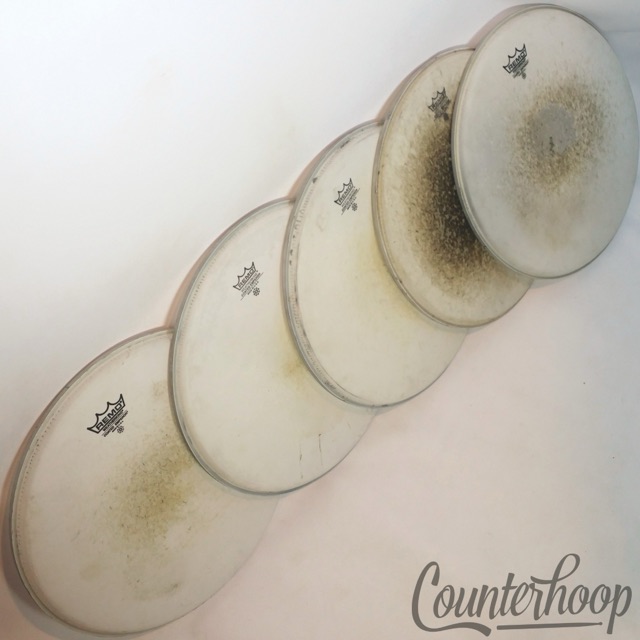 Remo 5x 14" Snare/Tom Drum Heads Coated Emperor Weatherking Batter USA 2-Ply* — main photograph