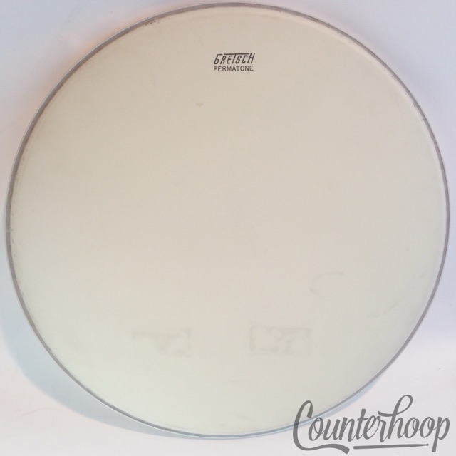 Gretsch 14" White Coated Snare/Floor Tom Drum Head Permatone USA RB Vintage 60s — main photograph