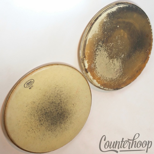 Ludwig 2x 14" Playon Plastic Drum Heads Snare/Tom Batter Vintage 50s-60s USA* — main photograph