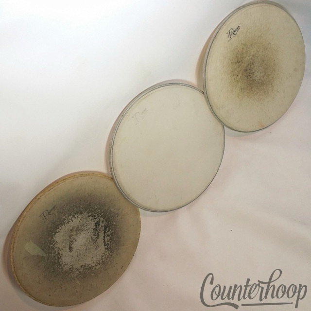 Rogers 3x 14" Snare/Floor Tom Drum Heads Vintage 70s Big R USA Coated Batter* — main photograph