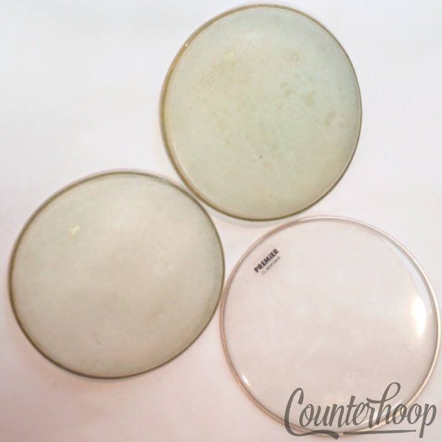 Premier 3x 12"Tom Drum Heads 60s Everplay Extra Plastic Clear,CL Response Metric — main photograph