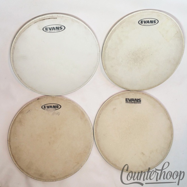 Evans 4x 12" Tom Drum Heads Coated G1 + G2 Genera USA Batter/Resonant 1-Ply* — main photograph