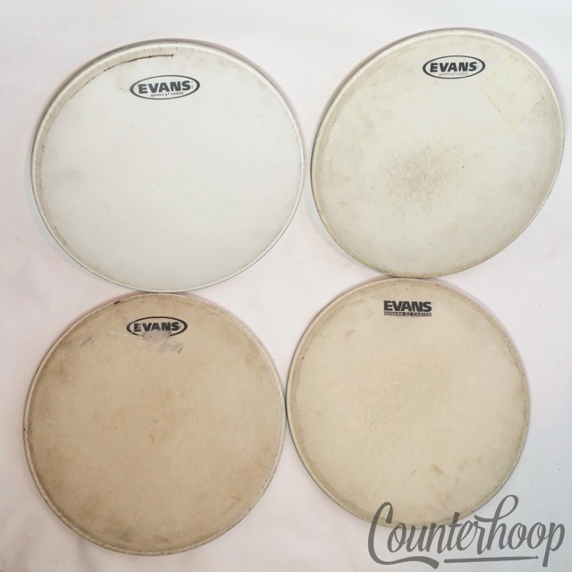 Evans 4x 12" Tom Drum Heads Coated G1 + G2 Genera USA Batter/Resonant 1-Ply* — main photograph