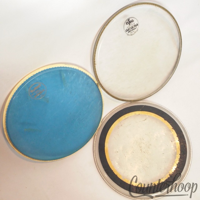 Evans 3x 12" Tom Drum Heads Cad/Cam Genera Resonant/Blue Hydraulic Batter USA* — main photograph