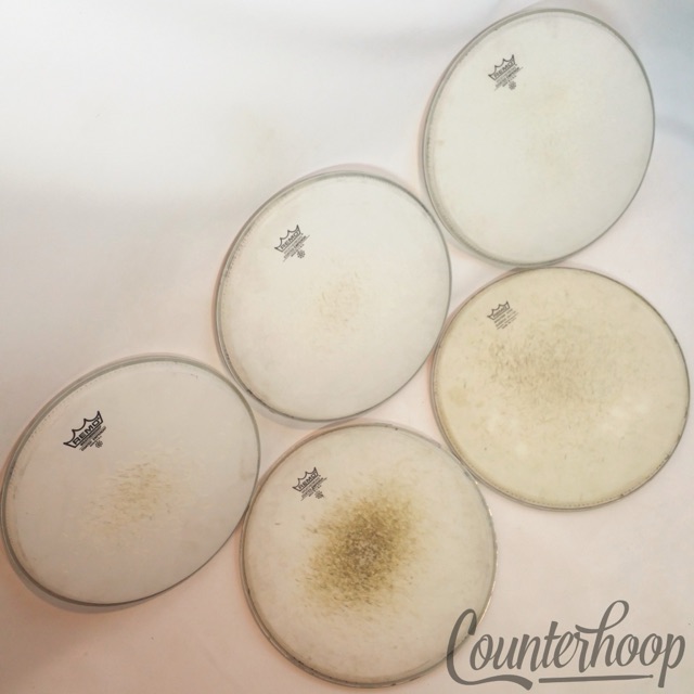 Remo 5x 12" Emperor Tom Drum Heads Coated Batter 2-Ply Weather King Made In USA — main photograph