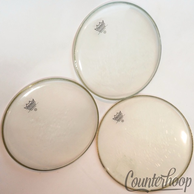 Remo 3x 12" Ambassador Tom Drum Heads Clear Batter/Resonant Weatherking 1-Ply* — main photograph