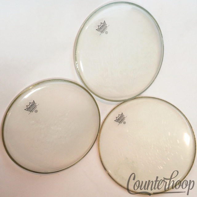 Remo 3x 12" Ambassador Tom Drum Heads Clear Batter/Resonant Weatherking 1-Ply* — main photograph