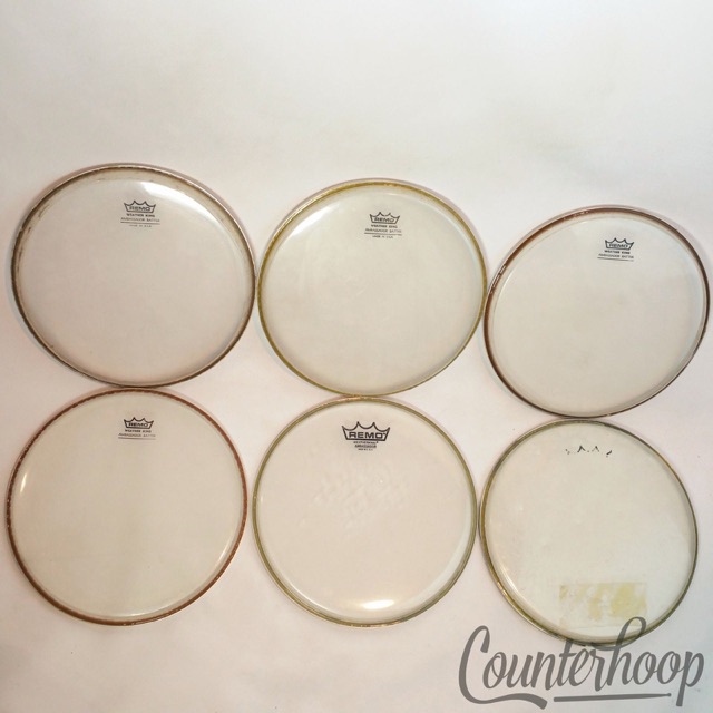 Remo 6x 10" Tom Drum Heads Clear Ambassador Batter/Resonant 1-Ply Made In USA* — main photograph