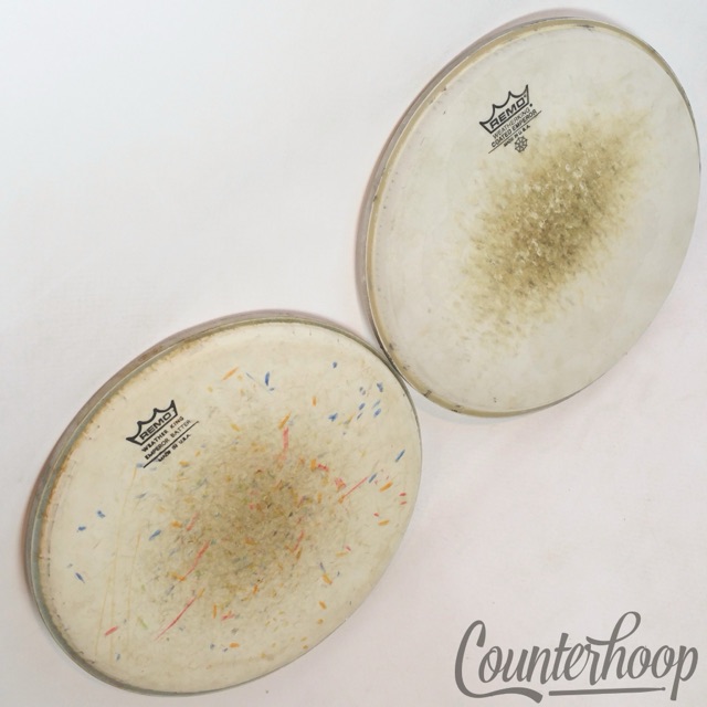 Remo 2x 10" Tom Drum Heads Coated Emperor Batter 2-Ply Thick Weatherking USA* — main photograph