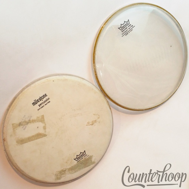 Remo/Milestone 2x 10" Tom Drum Heads Diplomat Batter+Resonant Coated/Clear USA* — main photograph
