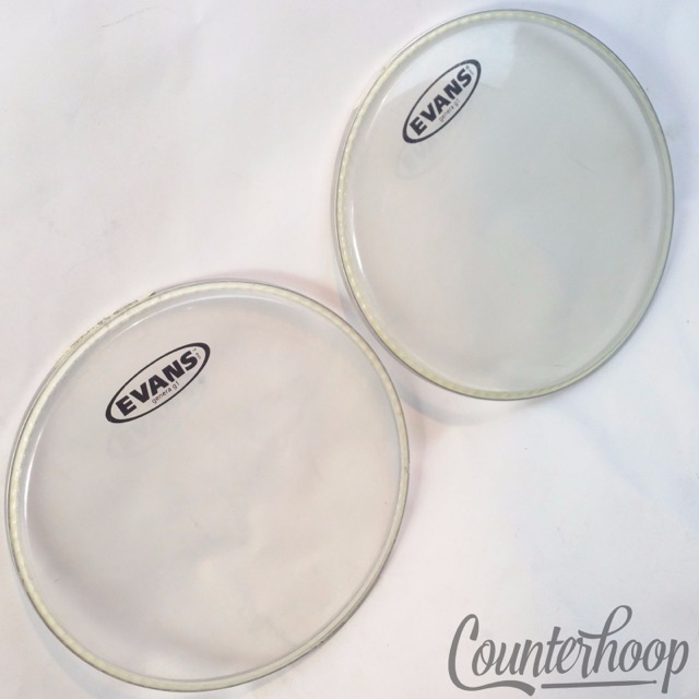Evans 2x 10" Tom Drum Heads Genera G1 Clear 1-Ply Batter/Resonant USA* — main photograph