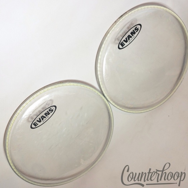 Evans 2x 10" Tom Drum Heads Genera G2 Clear 2-Ply Batter/Resonant USA* — main photograph