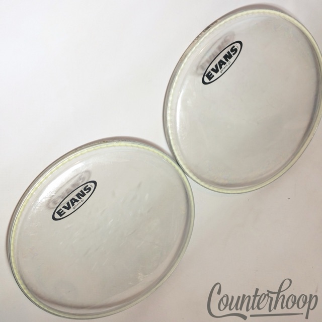 Evans 2x 10" Tom Drum Heads Genera G2 Clear 2-Ply Batter/Resonant USA* — main photograph