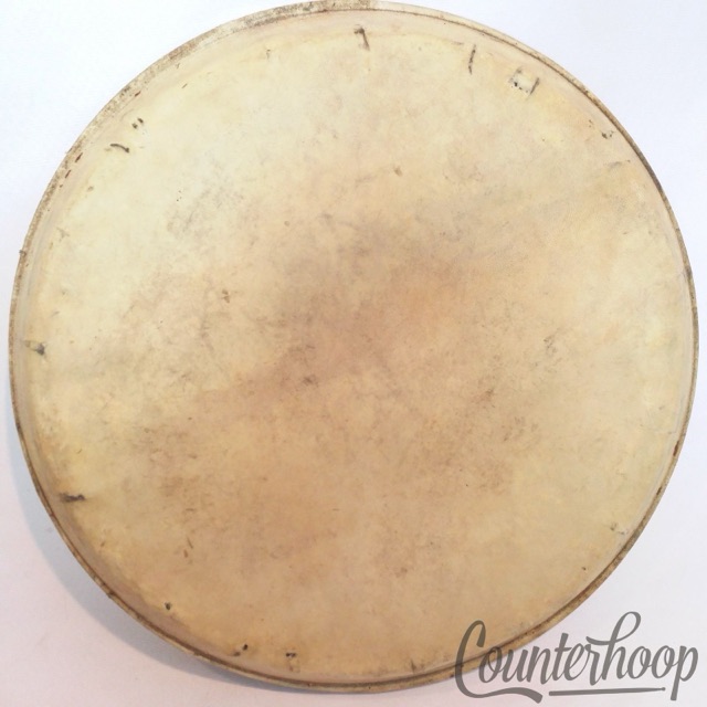 Vintage 12"Conga Tumba/Tom Drum Calf Skin Head Metal Flesh Hoop American 50s USA — main photograph