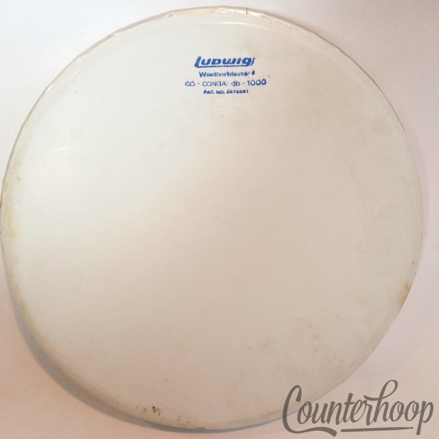 Ludwig 12" Conga Drum Head CO db1000 WeatherMaster Vintage 70s Block Logo USA* — main photograph
