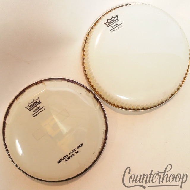 Remo 2x 6", 6 3/8" Weather King Bongo Drum Heads Plastic 72206 Made In USA* — main photograph