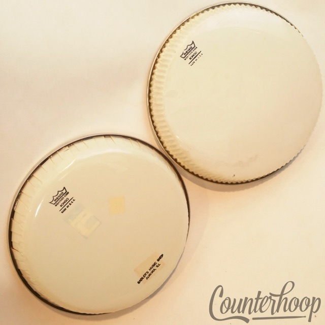 Remo 2x 8 3/8" Weather King Bongo Drum Heads Plastic Made In USA* — main photograph