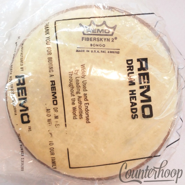 Remo 6 3/8" Fiberskyn 2 NOS Bongo Drum Head In Original Plastic Made In USA* — main photograph