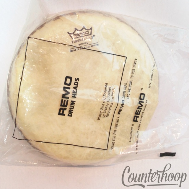 Remo 8 3/8" Fiberskyn 2 NOS Bongo Drum Head In Original Plastic Made In USA* — main photograph