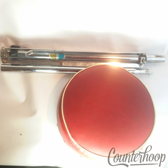 Ludwig Drum Throne Vintage 70s Single-Braced Legs Padded Seat Parts Chrome USA* — main photograph