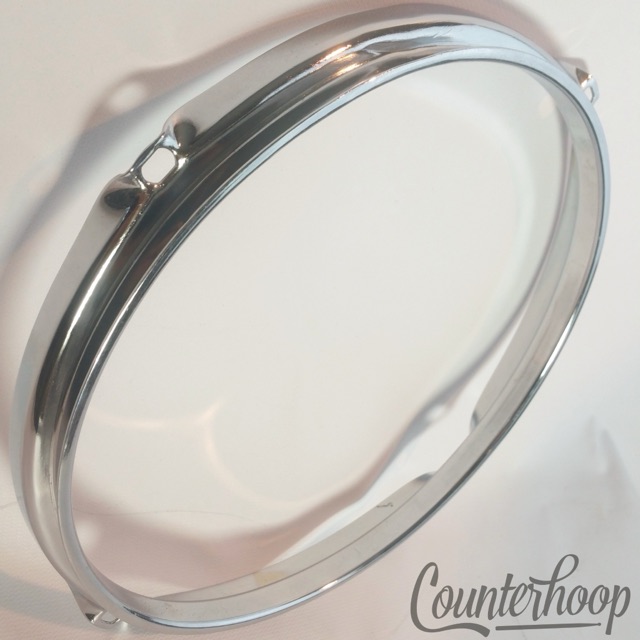 Pearl 8" Tom Drum Rim/Hoop Triple-Flange Chrome 4-Hole Batter/Resonant* — main photograph
