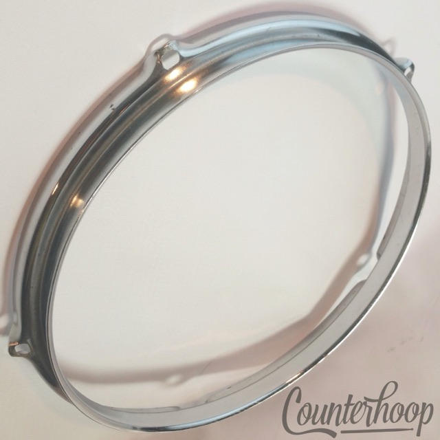 Pearl 10" Tom Drum Rim/Hoop Triple-Flange Chrome 5-Hole Batter/Resonant* — main photograph