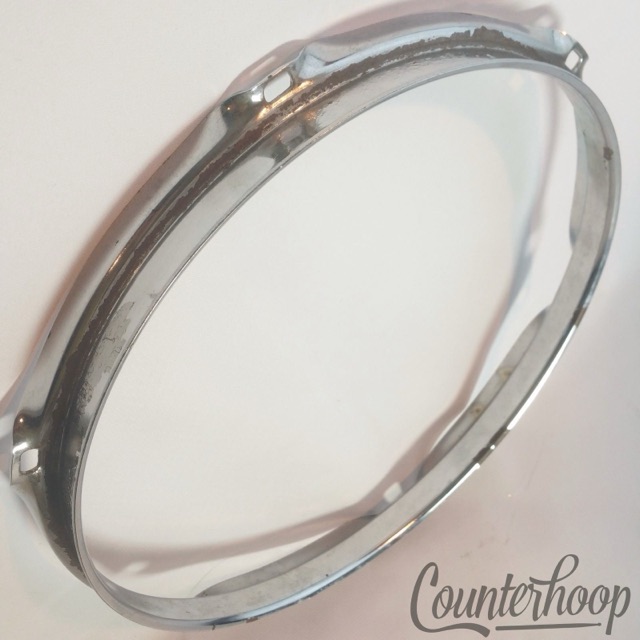 Ludwig 10"Tom Drum Rim/Hoop Triple-Flange Chrome 6Hole Classic Vintage 70s USA* — main photograph