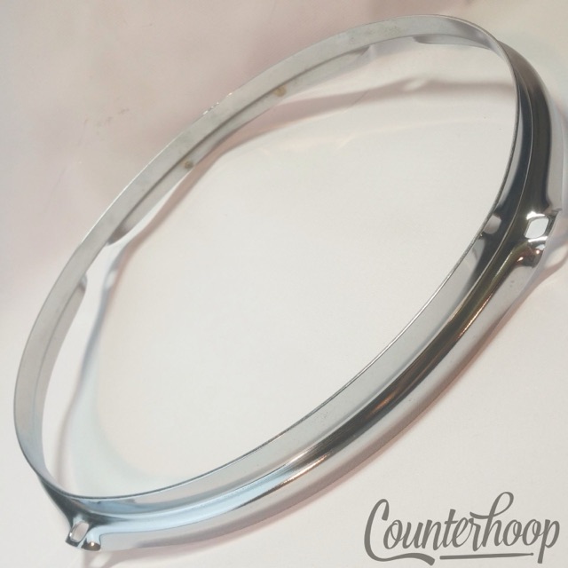 Ludwig 10"Tom Drum Rim/Hoop Double-Flange Chrome 4Hole Classic Vintage 70s USA* — main photograph