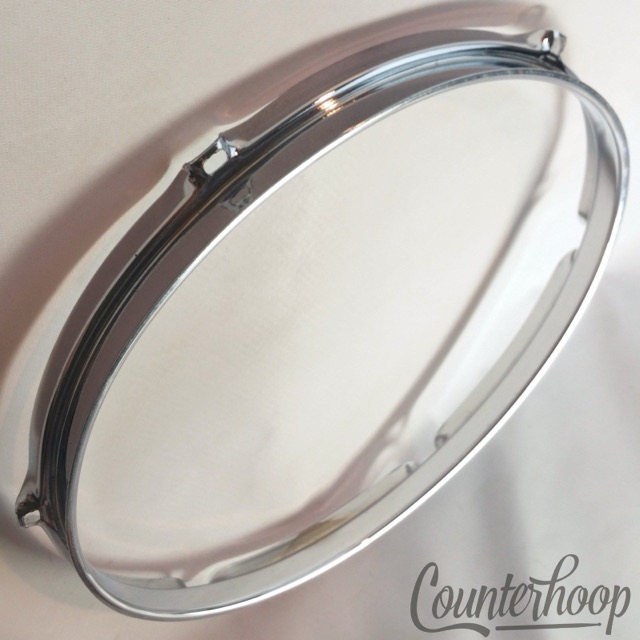 Rogers 12"Tom Drum Rim/Hoop Triple-Flange Chrome 6-Lug Hole Vintage 70s XP8 USA — main photograph