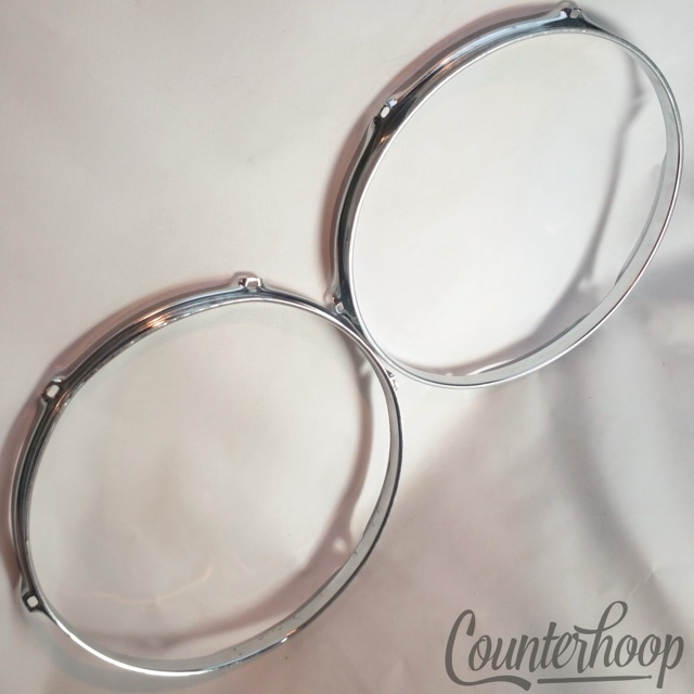 Ludwig 2x 12" Tom Drum Rims/Hoops 6-Hole Batter/Resonant 60s-70s Triple Flange* — main photograph
