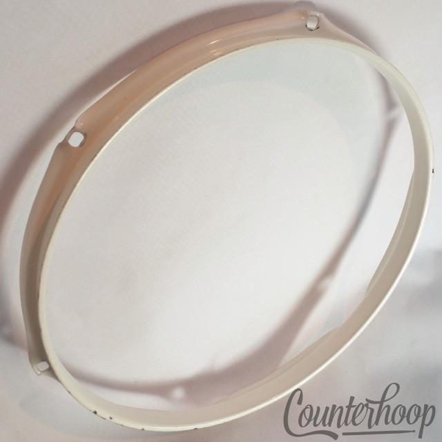 Pearl 12"Tom Drum Rim/Hoop 6-Hole Batter/Resonant Triple Flange White Powdercoat — main photograph